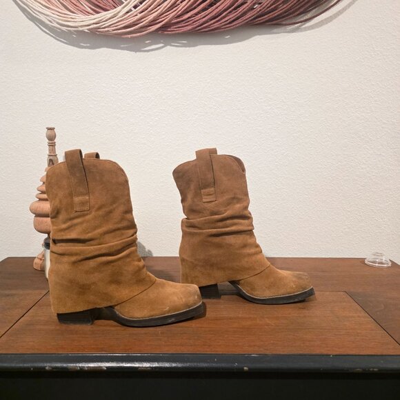 Steve Madden Cognac Pia Ankle Boots Sz 8.5 - Picture 7 of 9